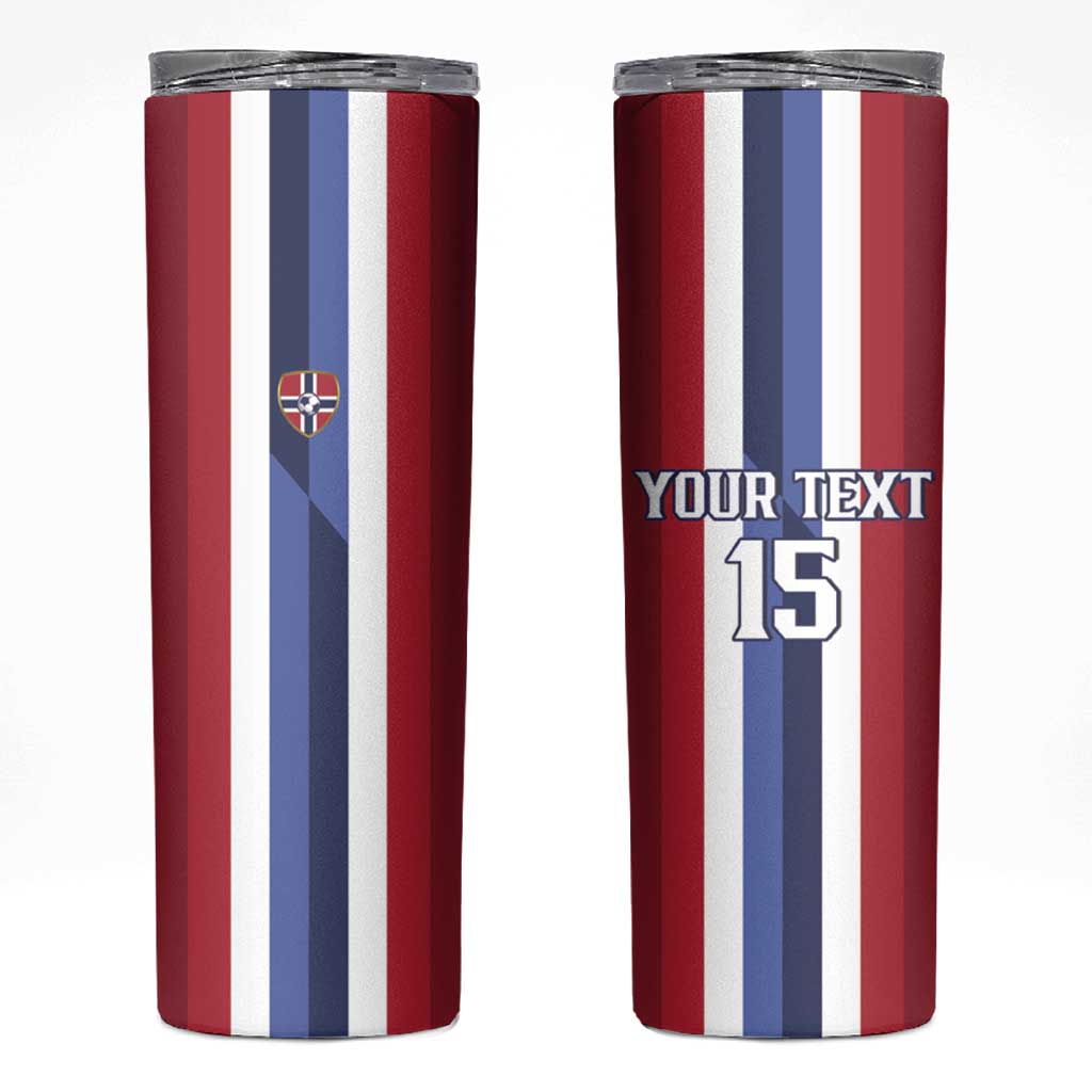 Custom Norway Football 2026 Skinny Tumbler Road To Champions - Wonder Print Shop