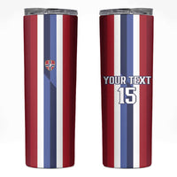 Custom Norway Football 2026 Skinny Tumbler Road To Champions - Wonder Print Shop