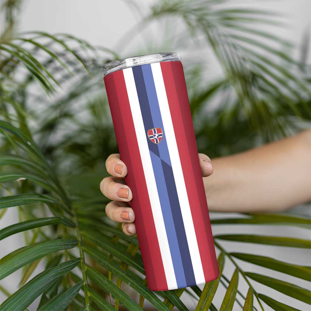 Custom Norway Football 2026 Skinny Tumbler Road To Champions - Wonder Print Shop