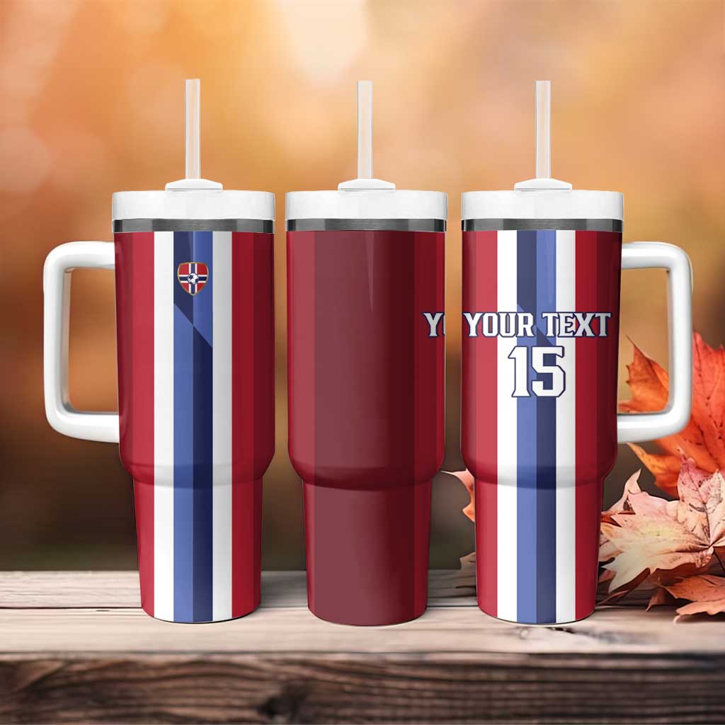 Custom Norway Football 2026 Tumbler With Handle Road To Champions - Wonder Print Shop