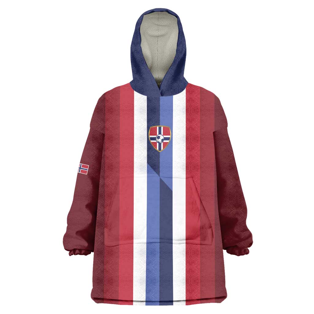 Custom Norway Football 2026 Wearable Blanket Hoodie Road To Champions - Wonder Print Shop