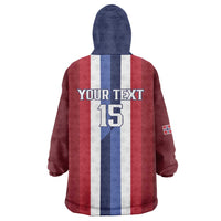 Custom Norway Football 2026 Wearable Blanket Hoodie Road To Champions - Wonder Print Shop