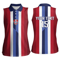 Custom Norway Football 2026 Women Sleeveless Polo Shirt Road To Champions - Wonder Print Shop