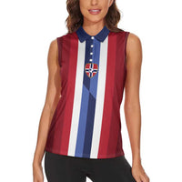 Custom Norway Football 2026 Women Sleeveless Polo Shirt Road To Champions - Wonder Print Shop