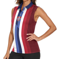 Custom Norway Football 2026 Women Sleeveless Polo Shirt Road To Champions - Wonder Print Shop