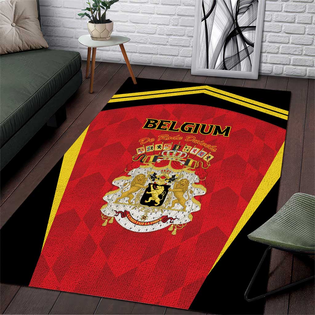 Belgium Football 2026 Area Rug Red Devils Pride - Wonder Print Shop
