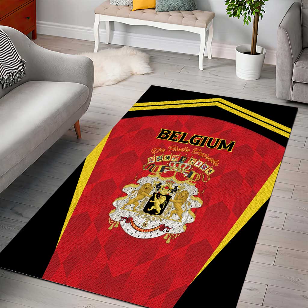 Belgium Football 2026 Area Rug Red Devils Pride - Wonder Print Shop