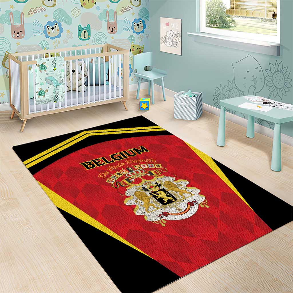 Belgium Football 2026 Area Rug Red Devils Pride - Wonder Print Shop