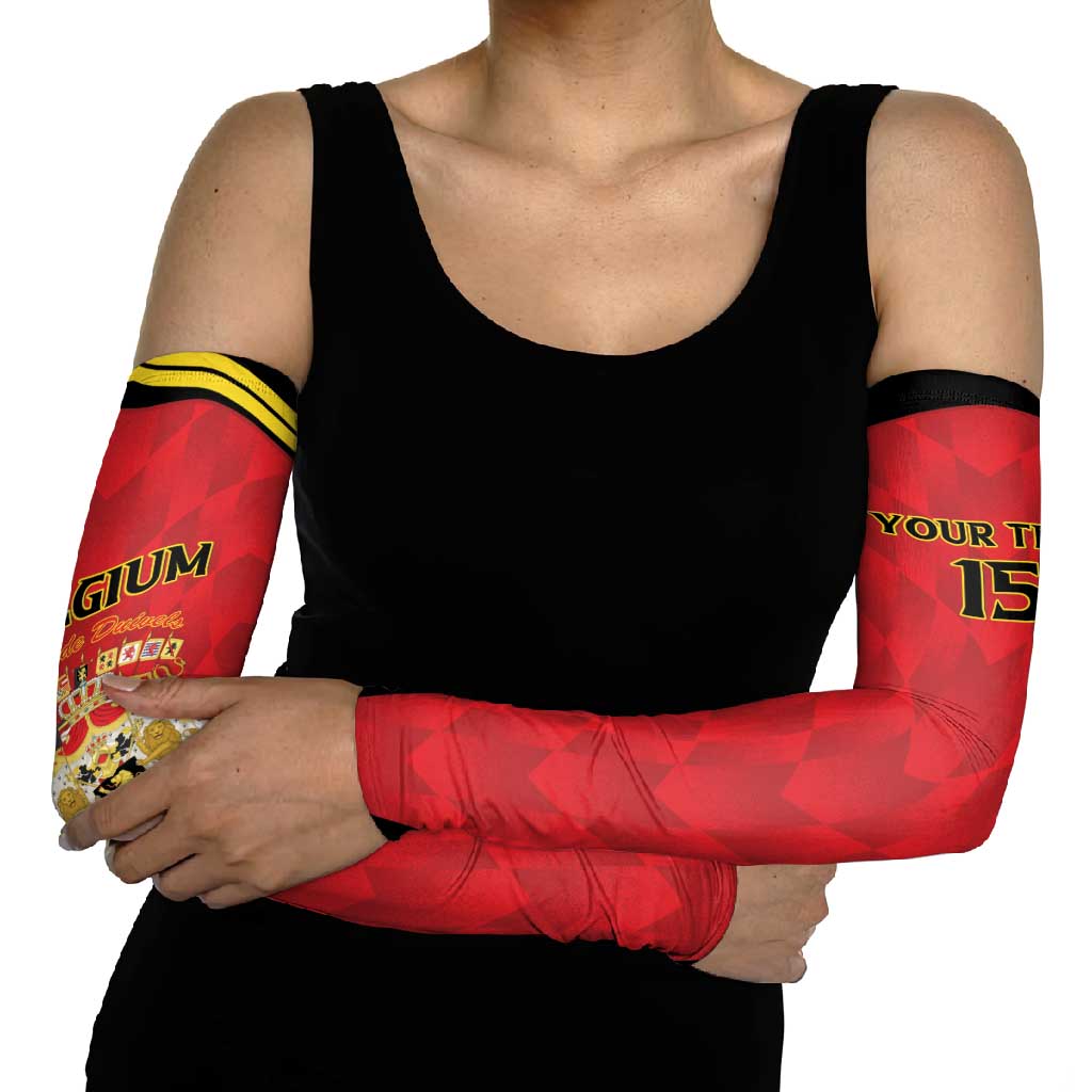 Custom Belgium Football 2026 Arm Sleeves Red Devils Pride - Wonder Print Shop