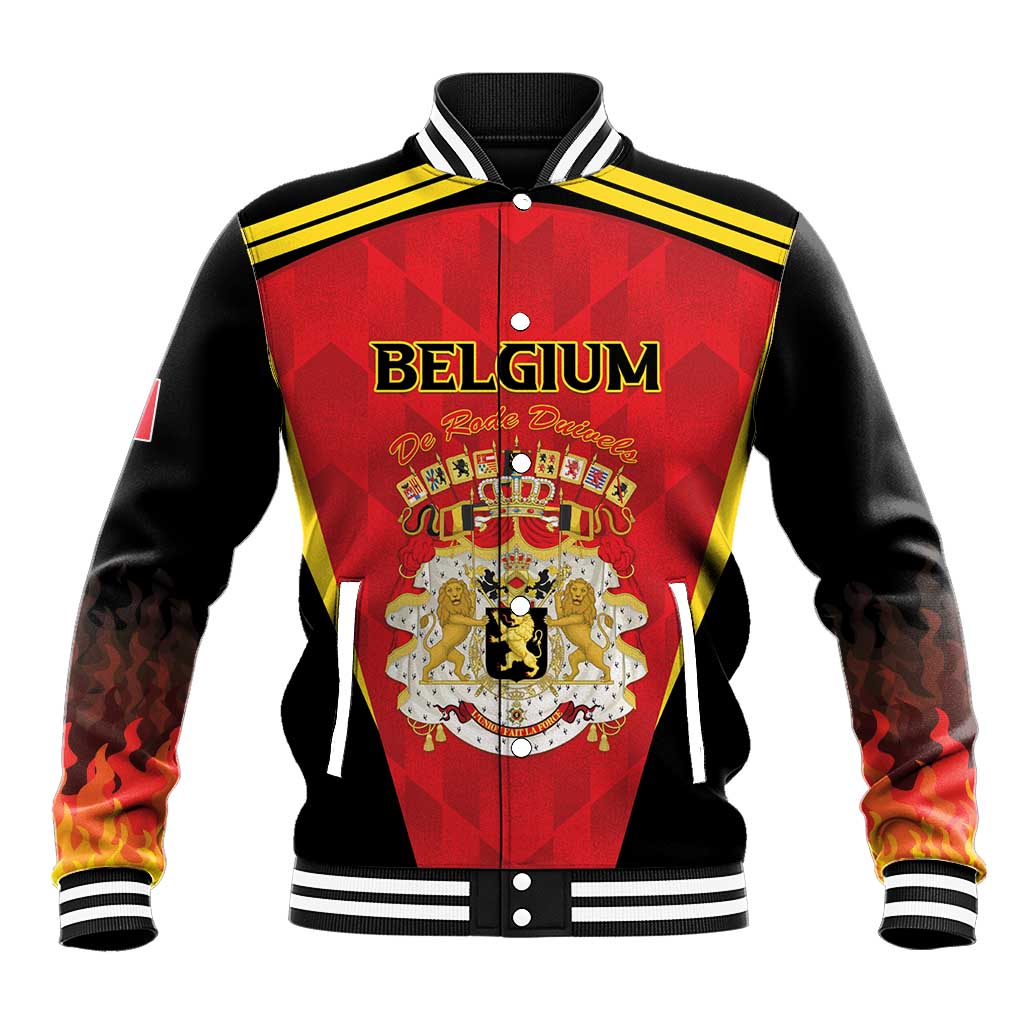 Custom Belgium Football 2026 Baseball Jacket Red Devils Pride - Wonder Print Shop