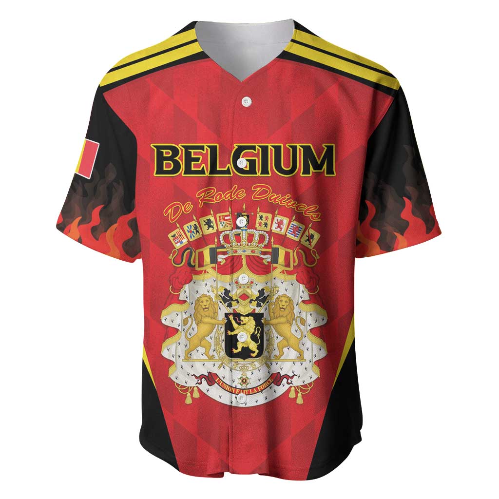 Custom Belgium Football 2026 Baseball Jersey Red Devils Pride - Wonder Print Shop