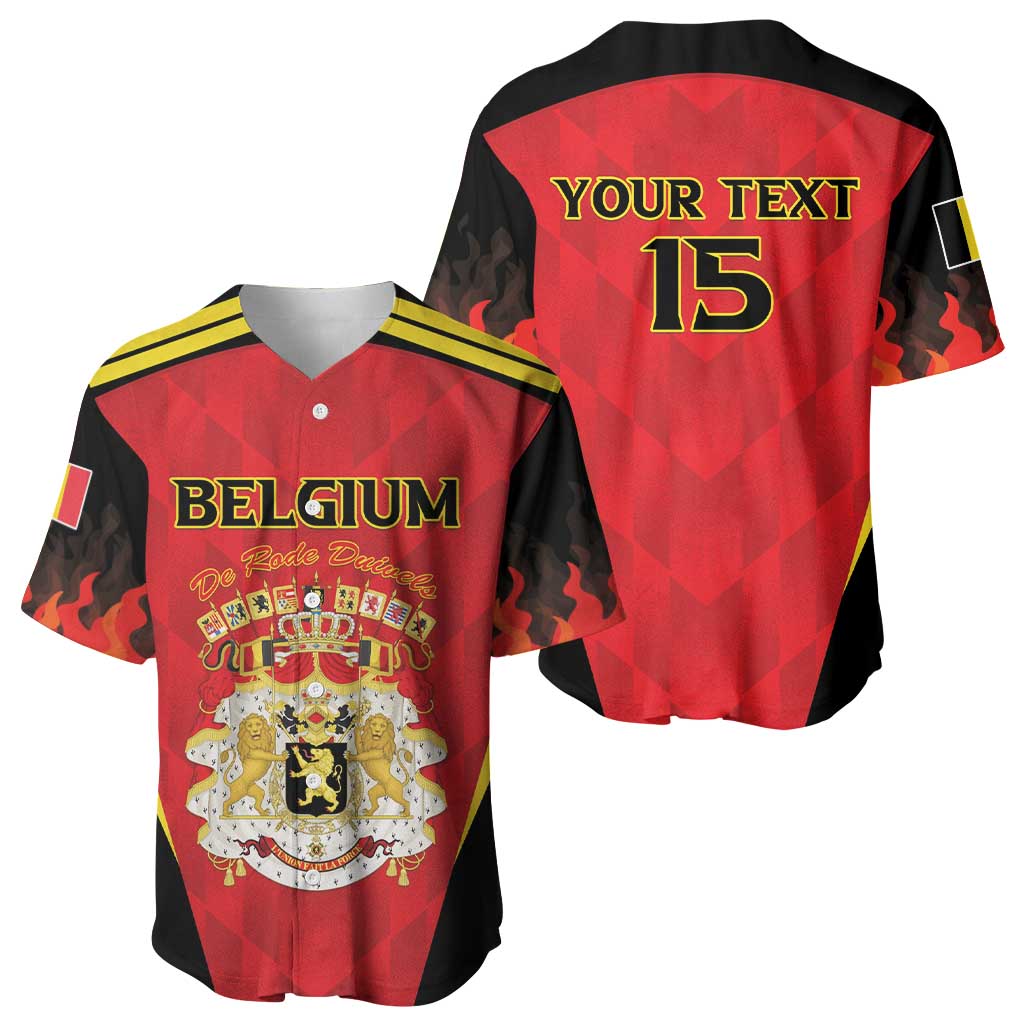 Custom Belgium Football 2026 Baseball Jersey Red Devils Pride - Wonder Print Shop