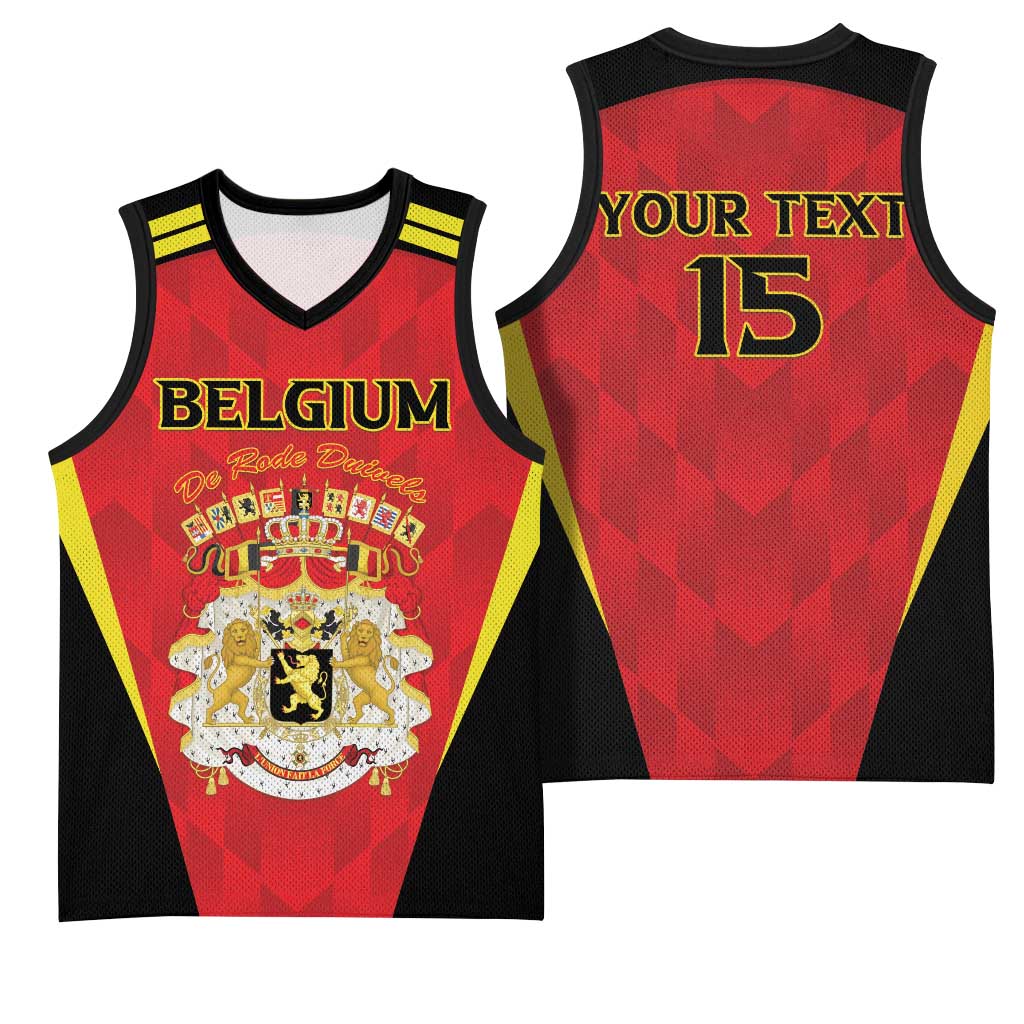 Custom Belgium Football 2026 Basketball Jersey Red Devils Pride - Wonder Print Shop