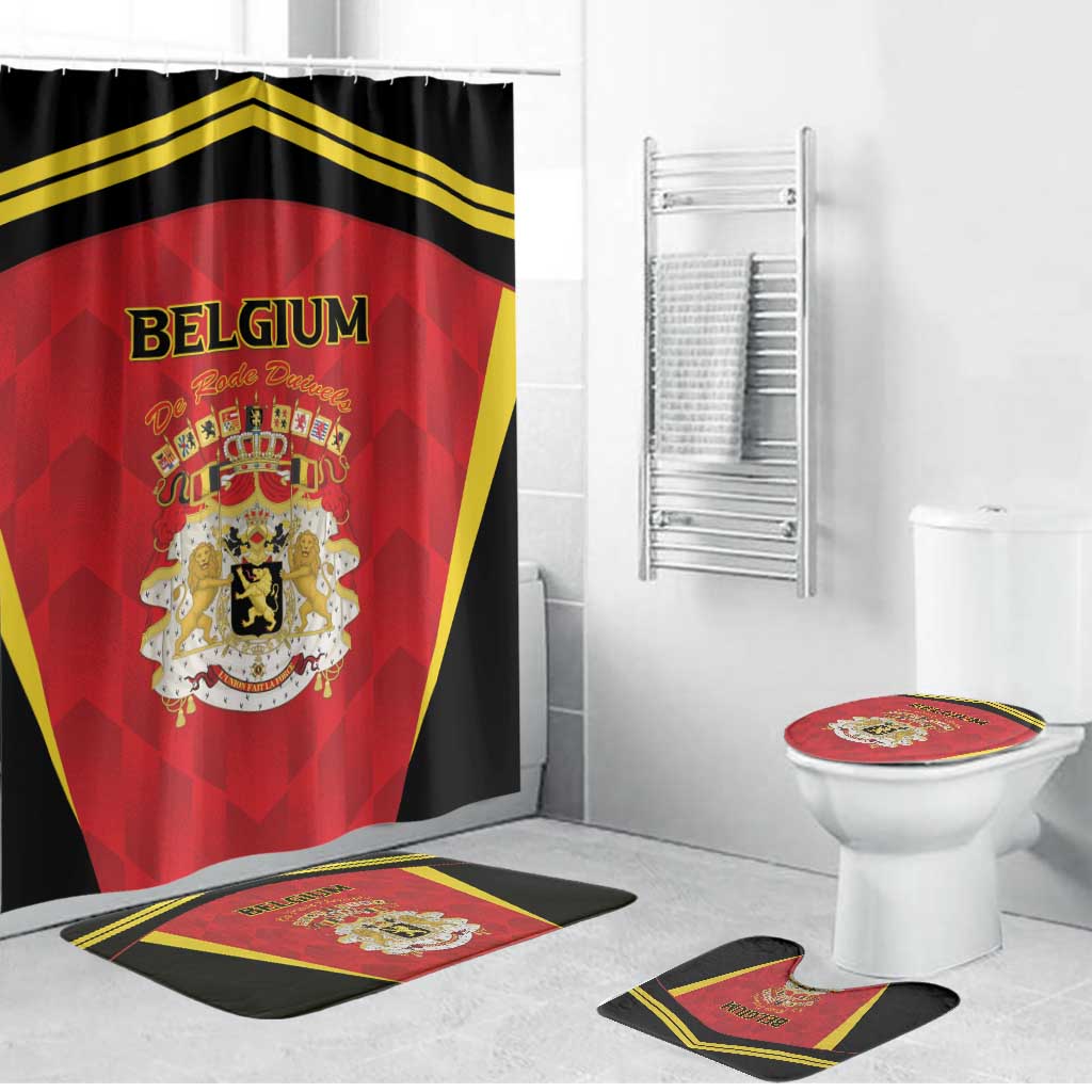 Belgium Football 2026 Bathroom Set Red Devils Pride - Wonder Print Shop