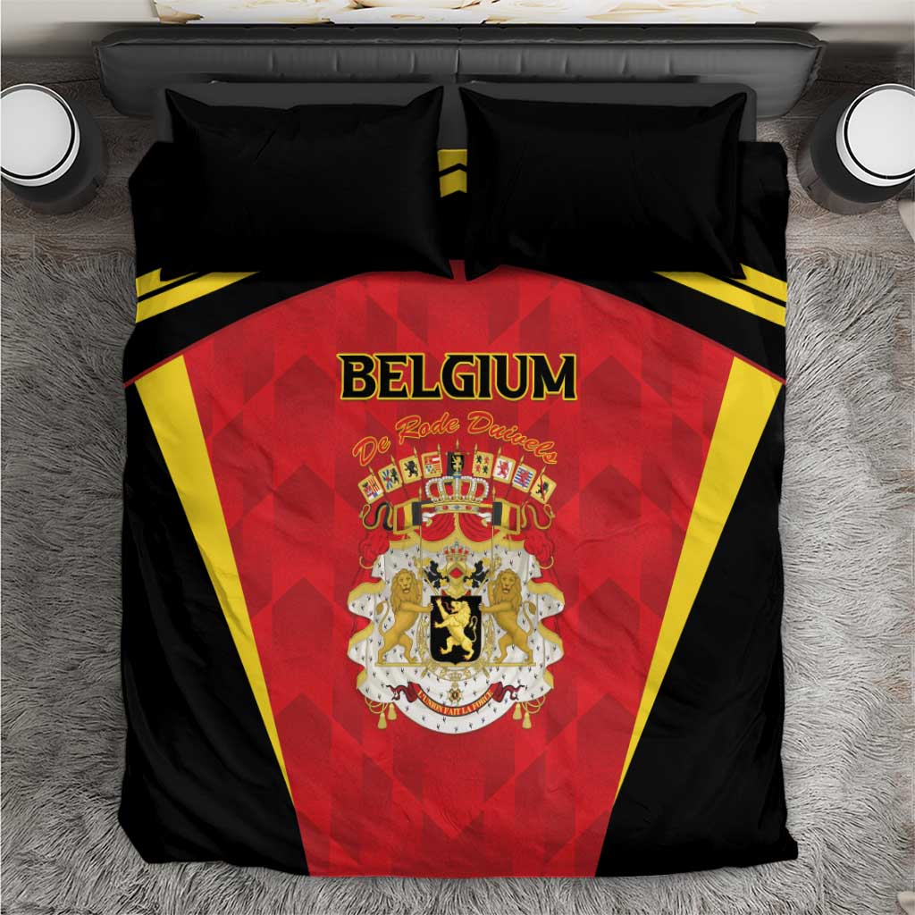 Belgium Football 2026 Bedding Set Red Devils Pride - Wonder Print Shop