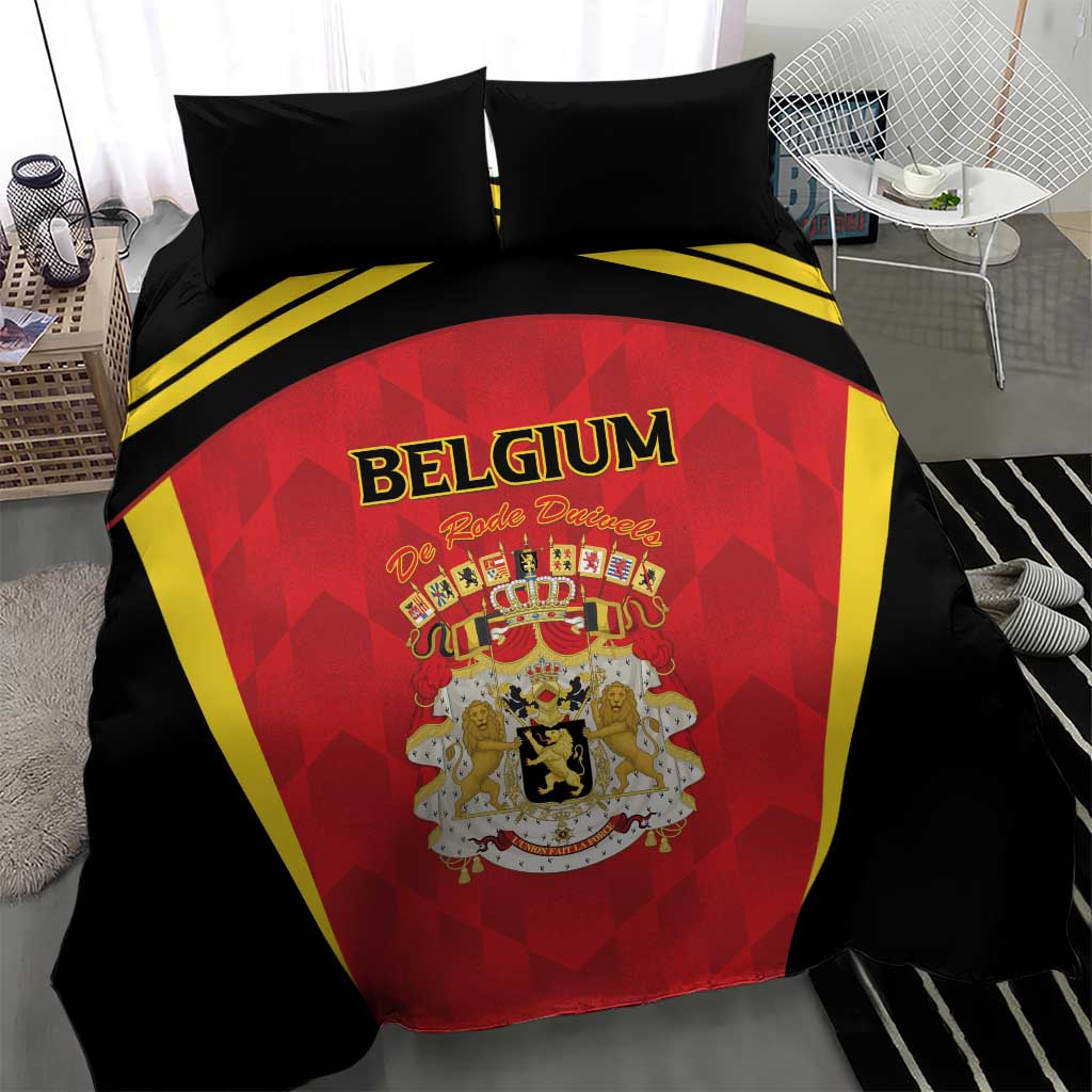 Belgium Football 2026 Bedding Set Red Devils Pride - Wonder Print Shop