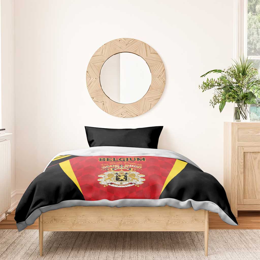 Belgium Football 2026 Bedding Set Red Devils Pride - Wonder Print Shop