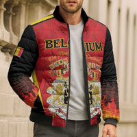 Custom Belgium Football 2026 Bomber Puffer Jacket Red Devils Pride - Wonder Print Shop