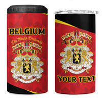 Custom Belgium Football 2026 4 in 1 Can Cooler Tumbler Red Devils Pride - Wonder Print Shop