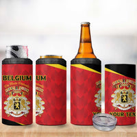 Custom Belgium Football 2026 4 in 1 Can Cooler Tumbler Red Devils Pride - Wonder Print Shop