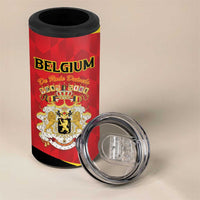 Custom Belgium Football 2026 4 in 1 Can Cooler Tumbler Red Devils Pride - Wonder Print Shop