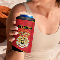 Custom Belgium Football 2026 4 in 1 Can Cooler Tumbler Red Devils Pride - Wonder Print Shop