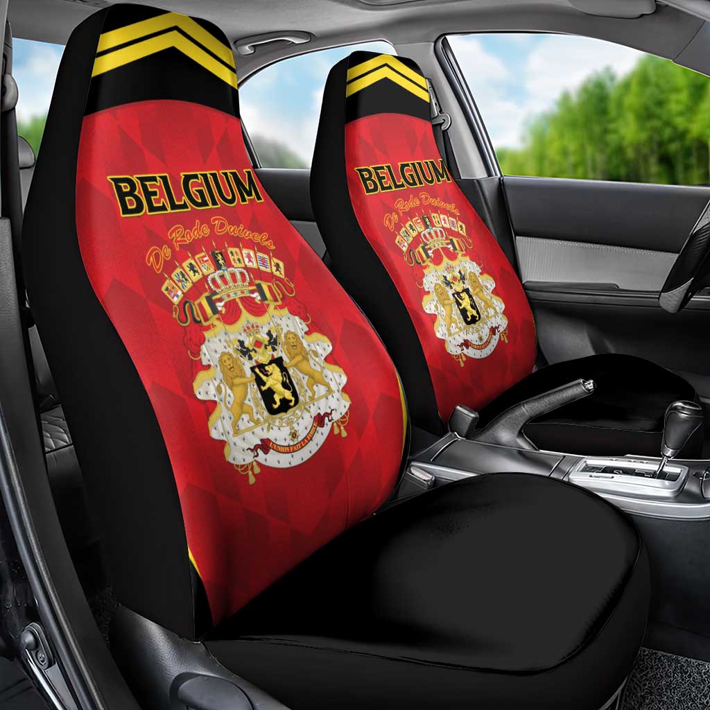 Belgium Football 2026 Car Seat Cover Red Devils Pride - Wonder Print Shop