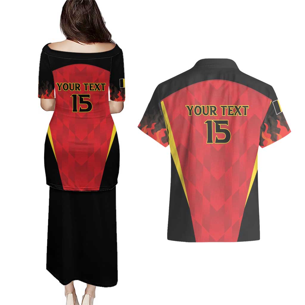 Custom Belgium Football 2026 Couples Matching Puletasi and Hawaiian Shirt Red Devils Pride - Wonder Print Shop