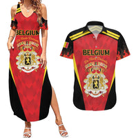 Custom Belgium Football 2026 Couples Matching Summer Maxi Dress and Hawaiian Shirt Red Devils Pride - Wonder Print Shop