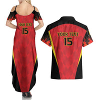 Custom Belgium Football 2026 Couples Matching Summer Maxi Dress and Hawaiian Shirt Red Devils Pride - Wonder Print Shop