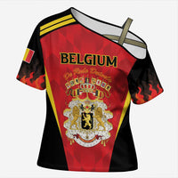 Custom Belgium Football 2026 Cross Shoulder Shirt Red Devils Pride - Wonder Print Shop