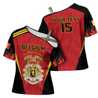 Custom Belgium Football 2026 Cross Shoulder Shirt Red Devils Pride - Wonder Print Shop