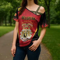 Custom Belgium Football 2026 Cross Shoulder Shirt Red Devils Pride - Wonder Print Shop