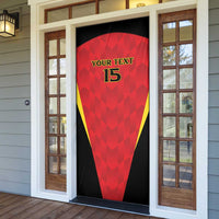 Custom Belgium Football 2026 Door Cover Red Devils Pride - Wonder Print Shop