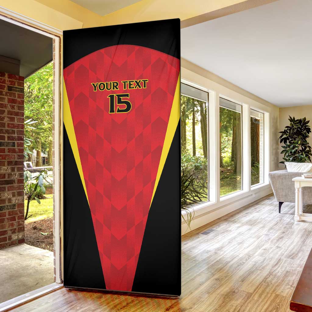 Custom Belgium Football 2026 Door Cover Red Devils Pride - Wonder Print Shop