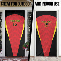 Custom Belgium Football 2026 Door Cover Red Devils Pride - Wonder Print Shop