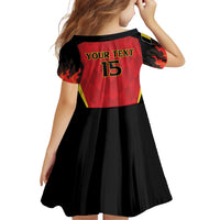 Custom Belgium Football 2026 Family Matching Off Shoulder Short Dress and Hawaiian Shirt Red Devils Pride - Wonder Print Shop