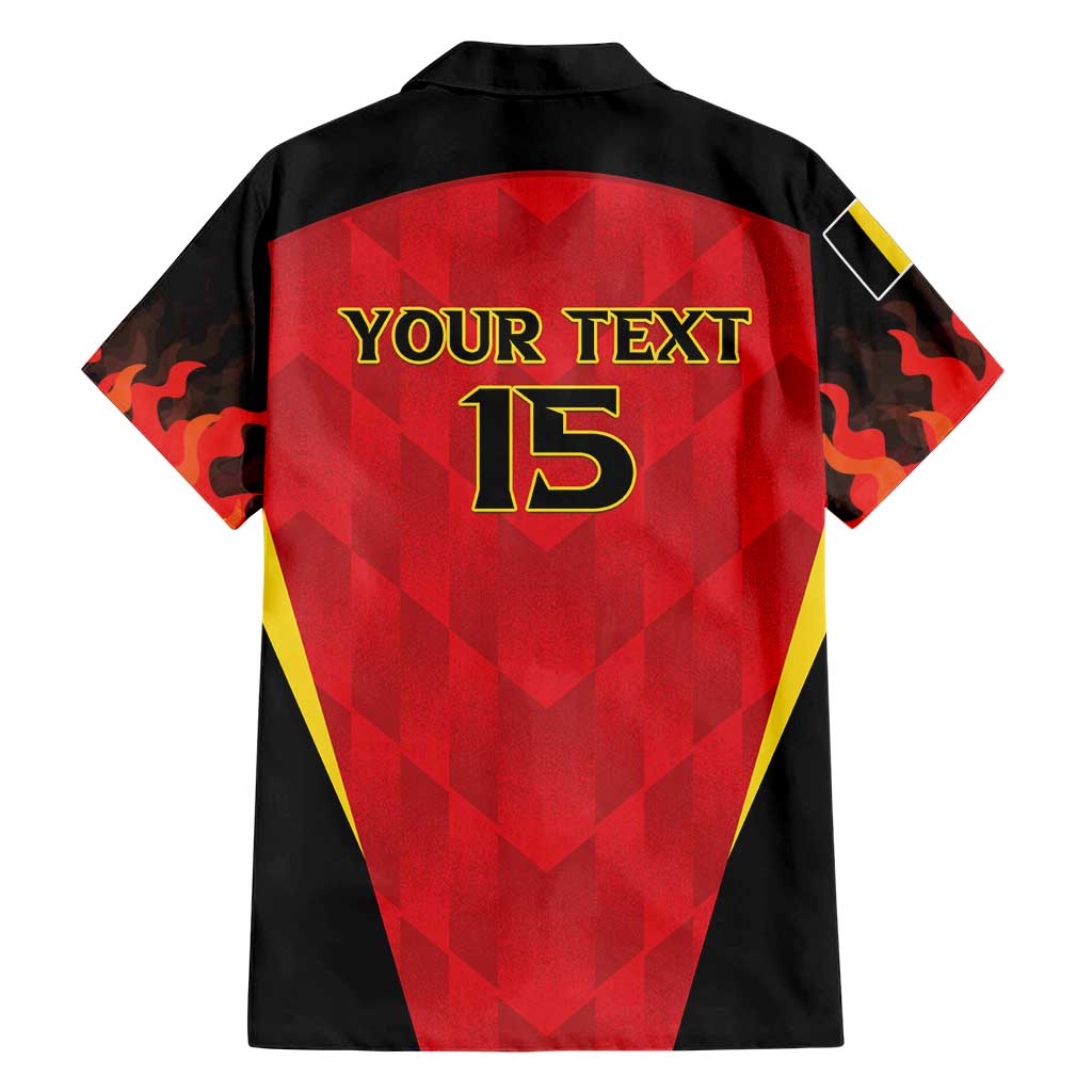 Custom Belgium Football 2026 Family Matching Off Shoulder Short Dress and Hawaiian Shirt Red Devils Pride - Wonder Print Shop