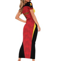 Custom Belgium Football 2026 Family Matching Short Sleeve Bodycon Dress and Hawaiian Shirt Red Devils Pride - Wonder Print Shop