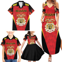 Custom Belgium Football 2026 Family Matching Summer Maxi Dress and Hawaiian Shirt Red Devils Pride - Wonder Print Shop