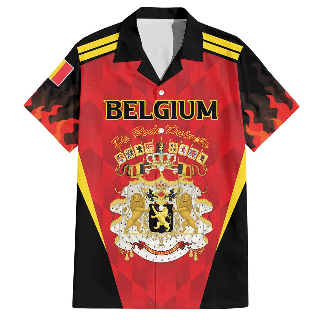 Custom Belgium Football 2026 Hawaiian Shirt Red Devils Pride - Wonder Print Shop