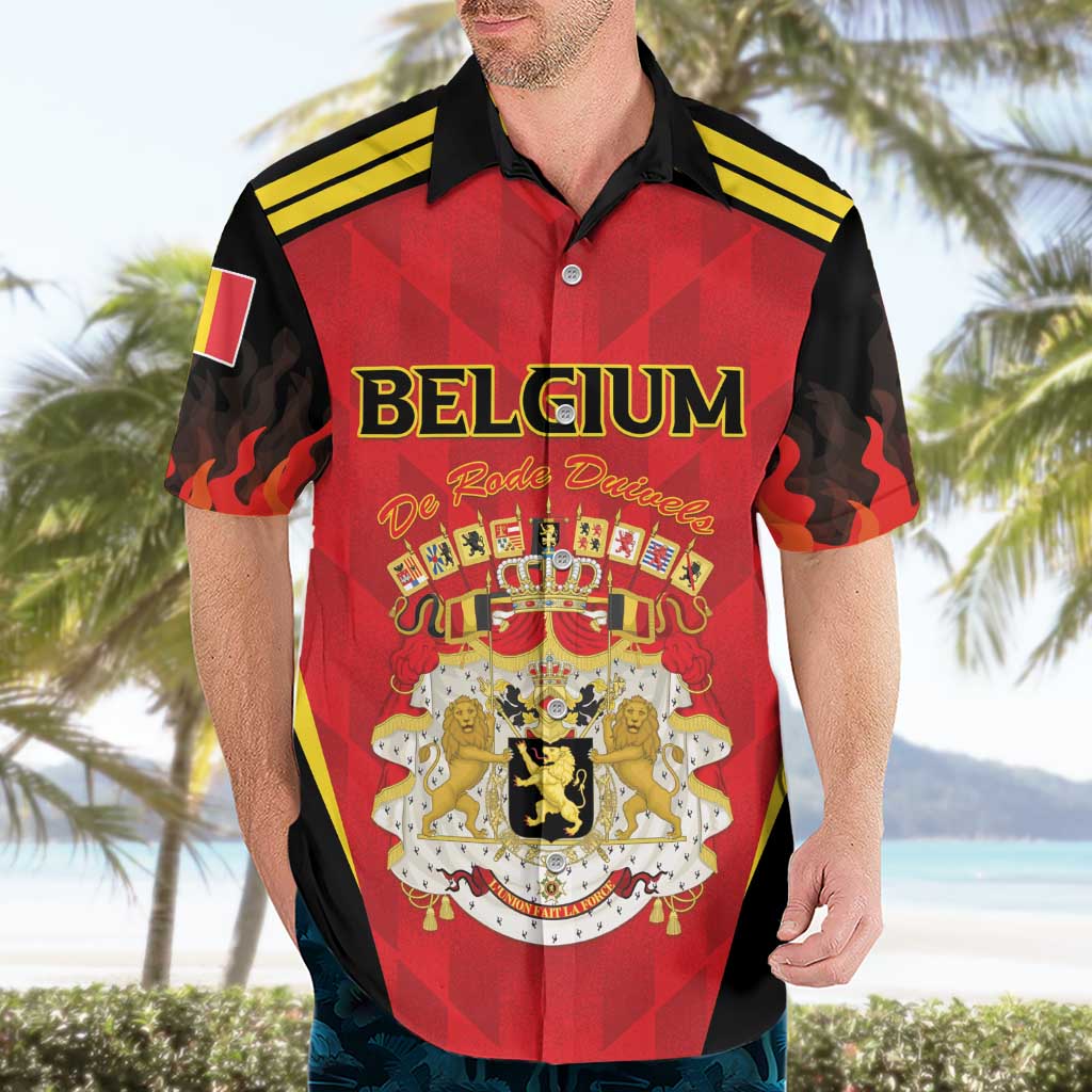 Custom Belgium Football 2026 Hawaiian Shirt Red Devils Pride - Wonder Print Shop
