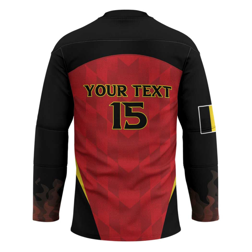 Custom Belgium Football 2026 Hockey Jersey Red Devils Pride - Wonder Print Shop