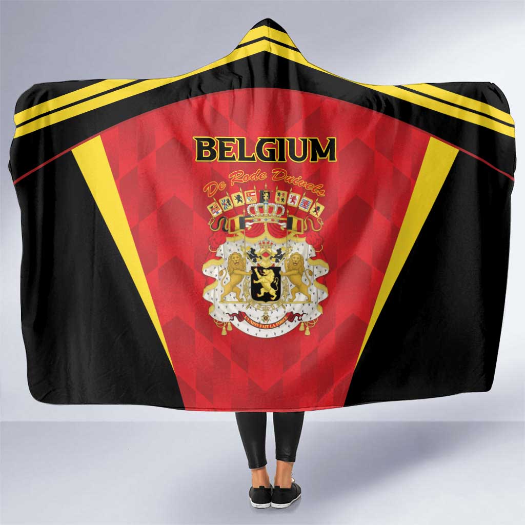 Belgium Football 2026 Hooded Blanket Red Devils Pride - Wonder Print Shop