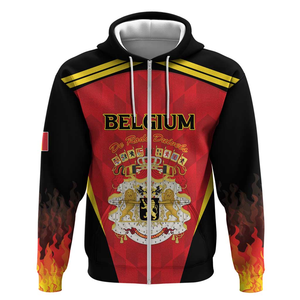 Custom Belgium Football 2026 Hoodie Red Devils Pride - Wonder Print Shop