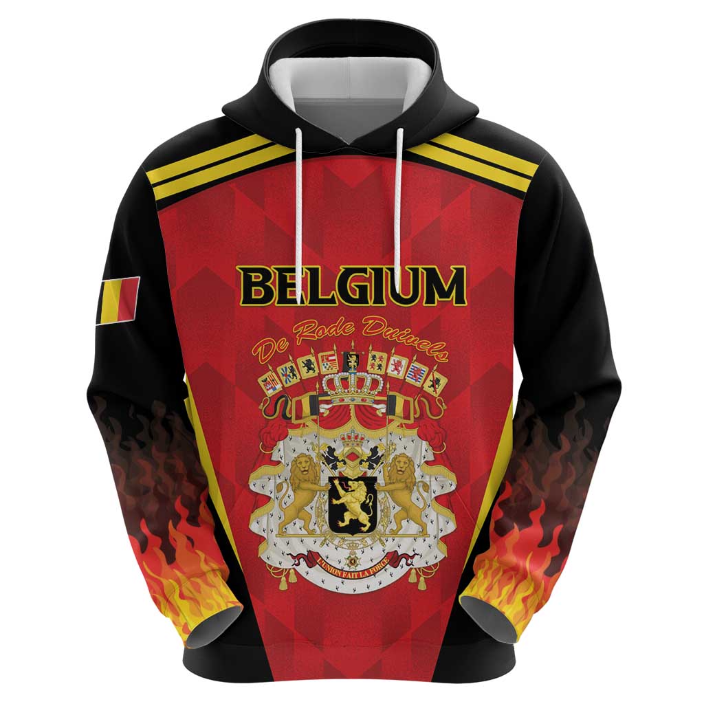 Custom Belgium Football 2026 Hoodie Red Devils Pride - Wonder Print Shop