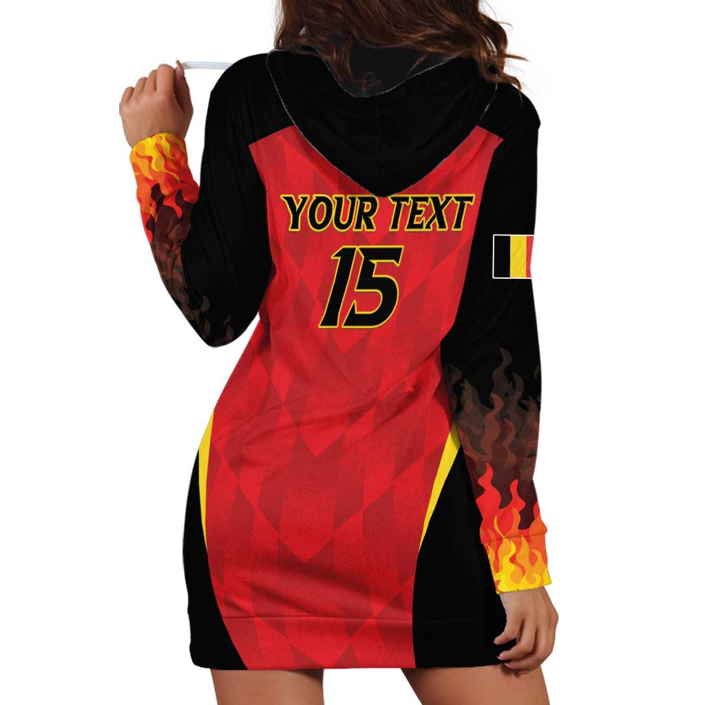 Custom Belgium Football 2026 Hoodie Dress Red Devils Pride - Wonder Print Shop