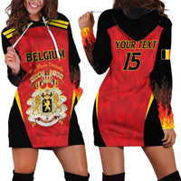 Custom Belgium Football 2026 Hoodie Dress Red Devils Pride - Wonder Print Shop