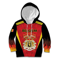 Custom Belgium Football 2026 Kid Hoodie Red Devils Pride - Wonder Print Shop