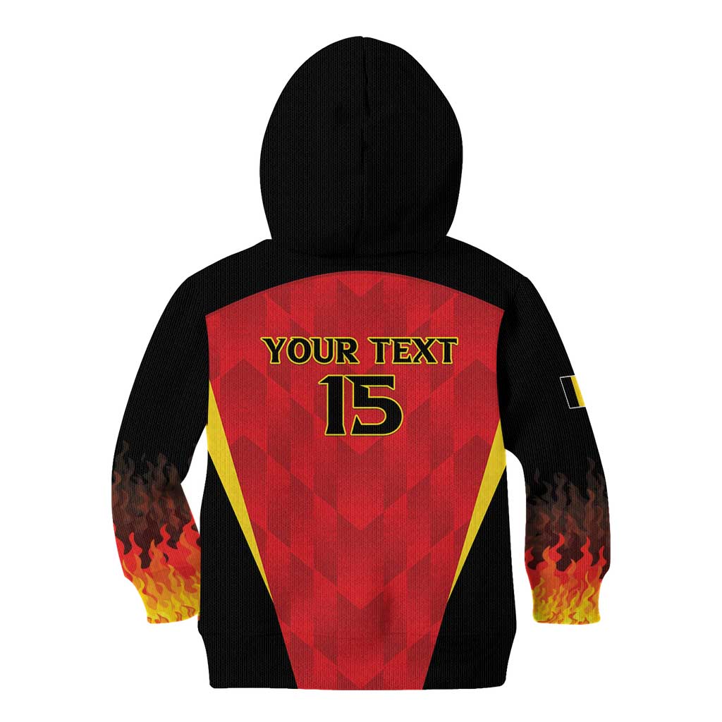 Custom Belgium Football 2026 Kid Hoodie Red Devils Pride - Wonder Print Shop